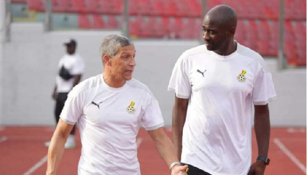 Chris Hughton says he will be more involved in the Black Stars to support Otto Addo(right) Chris Hughton says he will be more involved in the Black Stars to support Otto Addo(right)
